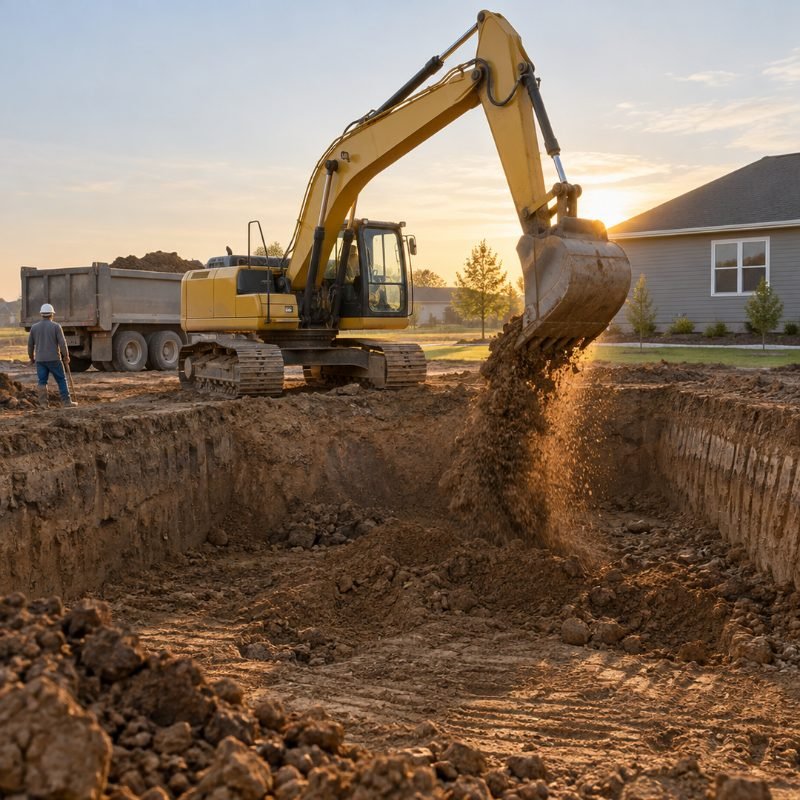 Excavation & Drainage project in Topeka