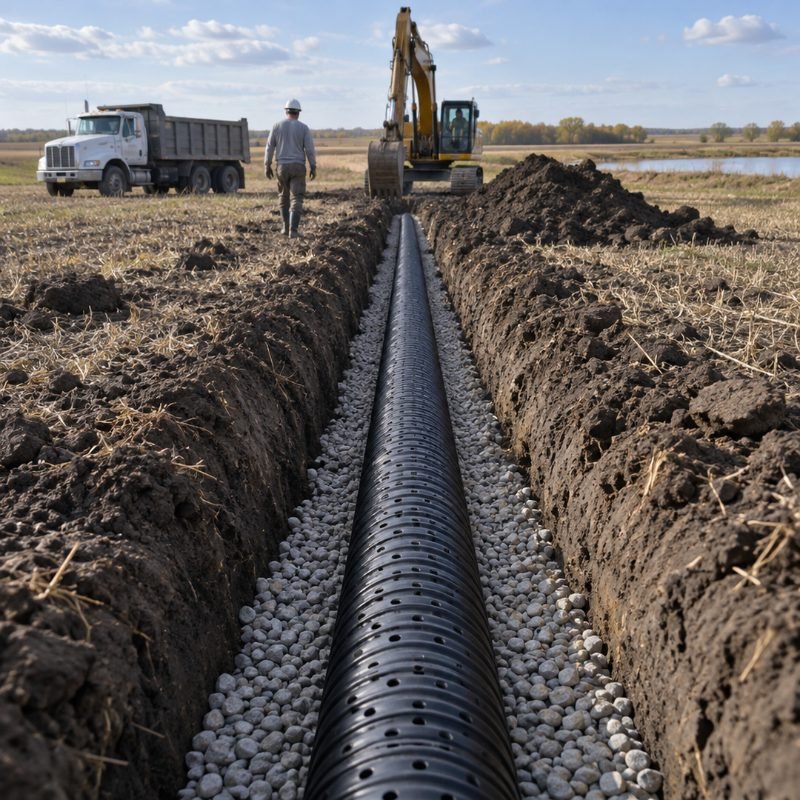 Excavation & Drainage project in Topeka