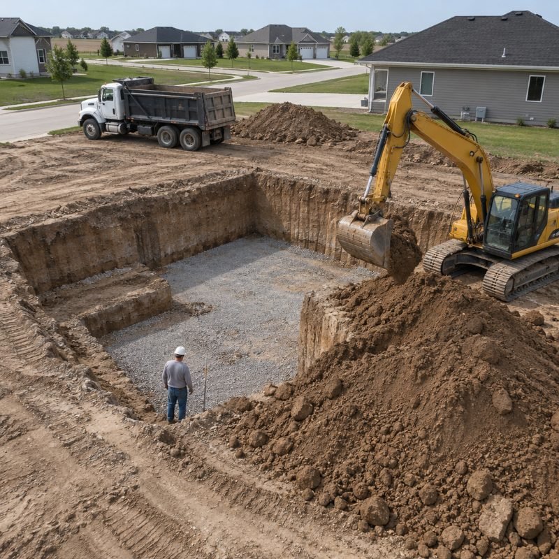 Excavation & Drainage project in Topeka