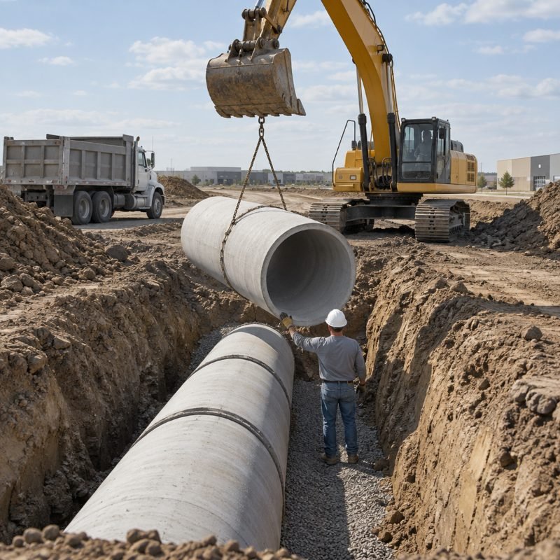 Excavation & Drainage project in Topeka
