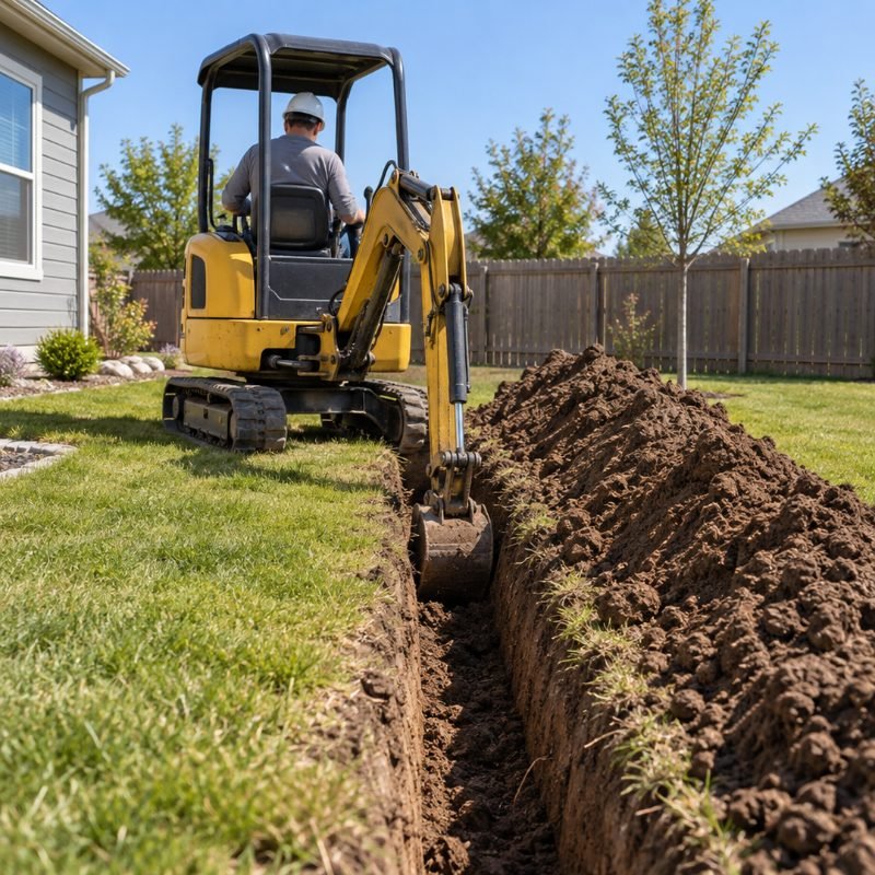 Excavation & Drainage project in Topeka